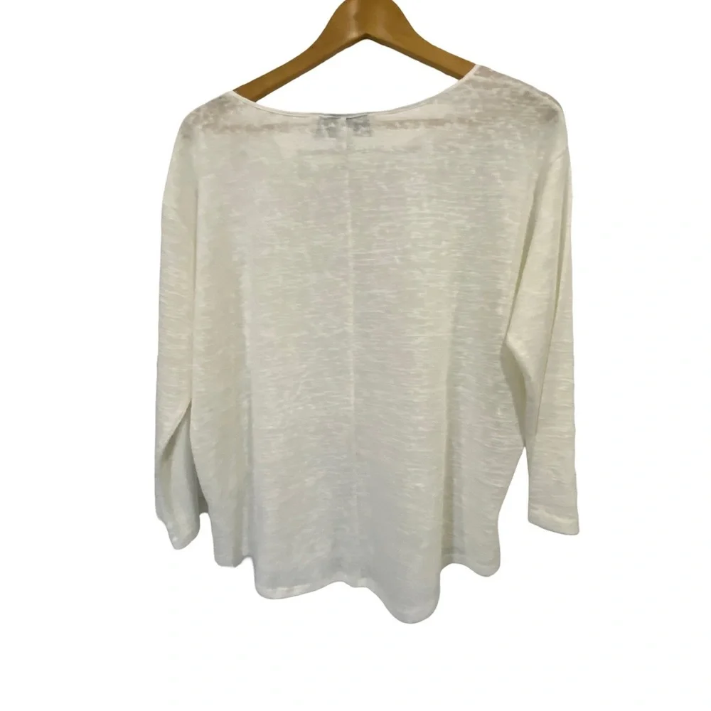 Beyond vintage off white Relaxed fit‎ Blouse size L - Picture 2 of 6